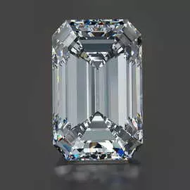 Сертифицированный бриллиант с огранкой изумруд 0.12 карат