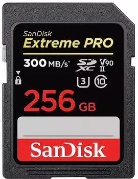Карта памяти SDXC 256GB SanDisk Extreme Pro Class 10 V90 UHS-II U3, 300MB/s