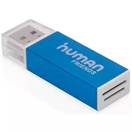 Карт-ридер CBR Human Friends Speed Rate Glam blue, All-in-one, Micro MS(M2), SD, T-flash, Micro SD, MS-DUO, MMC, SDHC,DV,MS PRO, MS, MS PRO DUO, USB 2