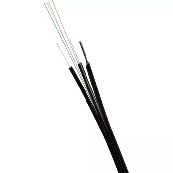 Кабель волоконно-оптический 9/125, 2 волокна Lanmaster LAN-OFC-FUFT2-S7-LS универсальный FTTH Drop с подвесным элементом, плоский, FRP, LSZH IEC 60332