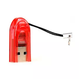 Карт-ридер внешний SmartBuy SBR-710-R MicroSD, красный