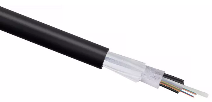 Кабель волоконно-оптический 9/125, 4 волокна Cabeus SEG-9-01x04-D-J-PE-OUT loose tube, подвесной, для внешней прокладки (-60C ~ +70), PE, черный