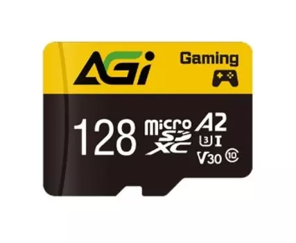 Карта памяти 128GB AGI AGI128GGSTF138 microSDXC C10 UHS-I V30 A2 100/70 MB/s black SD адаптер