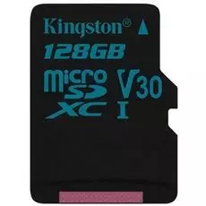 Карта памяти 128GB Kingston SDCG2/128GBSP Canvas Go 90/45 U3 UHS-I V30 Single Pack w/o Adapter