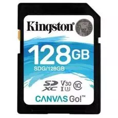 Карта памяти 128GB Kingston SDG/128GB SDXC Canvas Go 90R/45W CL10 U3 V30