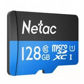 Карта памяти 128GB Netac NT02P500STN-128G-R MicroSDXC Class 10 UHS-I U1 P500 Standart + адаптер