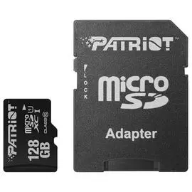 Карта памяти 128GB Patriot PSF128GMCSDXC10 microSDXC Class10 LX with adaptor