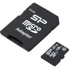Карта памяти 128GB Silicon Power SP128GBSTXBU1V10SP цветная MicroSDXC Class 10 UHS-I Elite 75/15 MB/s Silicon Power + SD адаптер