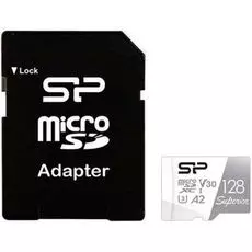 Карта памяти 128GB Silicon Power SP128GBSTXDA2V20SP Superior Pro A2 microSDXC Class 10 UHS-I U3 Colorful 100/80 Mb/s (SD адаптер)