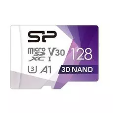 Карта памяти 128GB Silicon Power SP128GBSTXDU3V20AB Superior Pro A1 microSDXC Class 10 UHS-1 U3 100 МБ/с 80 МБ/с