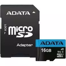 Карта памяти 16GB ADATA AUSDH16GUICL10A1-RA1 Premier A1 MicroSDHC UHS-I Class 10 ADATA 100/25 MB/s с адаптером