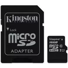 Карта памяти 16GB Kingston SDCIT/16GB MicroSDHC Class 10 UHS-I U1 Industrial Temperature SD adapter