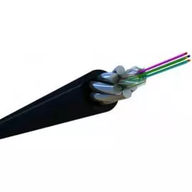 Кабель волоконно-оптический 9/125, 4 волокна Hyperline FO-AWSH-OUT-9-4-PE-BK одномодовый, жесткий, бронированный, волокна в канате из стальных проволо