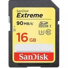 Карта памяти SDHC 16GB SanDisk SDSDXNE-016G-GNCIN Extreme 90MB/s CL10 UHS-I U3