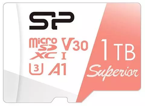 Карта памяти 1TB Silicon Power SP001TBSTXDV3V20SP microSDXC Class 10 UHS-I U3 100/80 Mb/s A1 (SD адаптер)