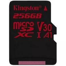 Карта памяти 256GB Kingston SDCR/256GBSP Canvas React 100/80 U3 UHS-I V30 A1 Single Pack w/o Adp