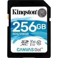 Карта памяти 256GB Kingston SDG/256GB SDXC Canvas Go 90R/45W CL10 U3 V30