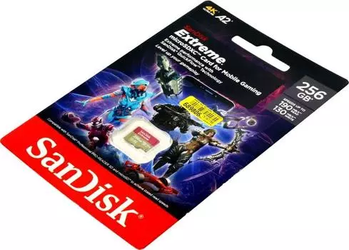 Карта памяти 256GB SanDisk SDSQXAV-256G-GN6GN Extreme A1 MicroSDXC Class 10 UHS-I 170/800MB/s без адаптера