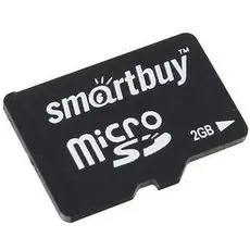 Карта памяти 2GB SmartBuy SB2GBSD-00 MicroSD, без адаптера