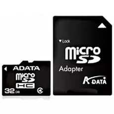 Карта памяти 32GB ADATA AUSDH32GCL4-RA1 micro SDHC Class4 (SD адаптер)