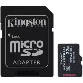 Карта памяти 32GB Kingston SDCIT2/32GB microSDHC class10 UHS-I industrial с адаптером