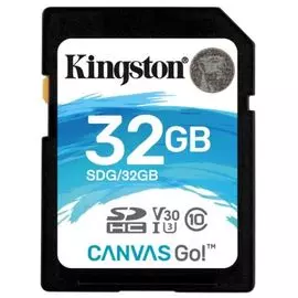 Карта памяти 32GB Kingston SDG/32GB 32GB SDHC Canvas Go 90R/45W CL10 U3 V30