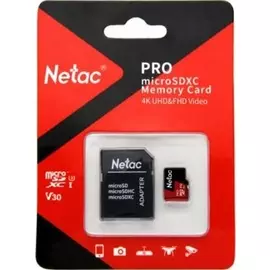 Карта памяти 32GB Netac NT02P500PRO-032G-R MicroSDHC P500 Extreme Pro, SD adapter, retail