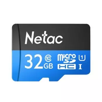 Карта памяти 32GB Netac NT02P500STN-032G-R microSDHC (с SD адаптером) 80MB/s