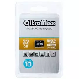 Карта памяти 32GB OltraMax OM032GCSDHC10-W/A-AD microSDHC Class 10 без адаптера