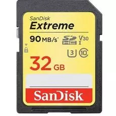 Карта памяти 32GB SanDisk SDSDXVE-032G-GNCIN Extreme SDHC Card 90MB/s V30 UHS-I U3