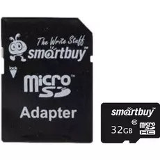 Карта памяти 32GB SmartBuy SB32GBSDCL10-01 micro SDHC class 10 (SD адаптер)