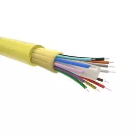 Кабель волоконно-оптический 9/125, 8 волокон DKC RNDTIN9S8LSYL DT в плотном буфере (tight buffer) 900мкм, G.657.A2, внутренний, LSZH нг(А)-LS, жёлтый,