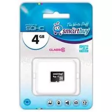 Карта памяти 4GB SmartBuy SB4GBSDCL10-00 micro SDHC class 10 (без адаптеров)