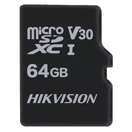 Карта памяти 64GB HIKVISION HS-TF-C1(STD)/64G/ADAPTER microSDHC (с SD адаптером) 92/30MB/s, V30