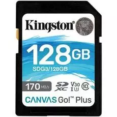 Карта памяти 64GB Kingston SDG3/64GB SDXC, UHS-I Class U3 V30, чтение: 170Мб/с, запись: 70Мб/с