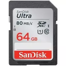 Карта памяти 64GB SanDisk SDSDUNR-064G-GN6IN Ultra SDHC class 10 UHS-I U1