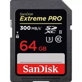 Карта памяти 64GB SanDisk SDSDXPK-064G-GN4IN Extreme Pro SDXC 64GB - 300/MB/s UHS-II