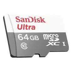 Карта памяти 64GB SanDisk SDSQUNS-064G-GN3MN Ultra Android microSDXC 64GB 80MB/s Class 10