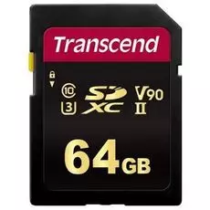 Карта памяти 64GB Transcend TS64GSDC700S SDXC UHS-II Class U3 V90, чтение: 285Мб/с, запись: 180Мб/с
