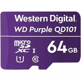 Карта памяти 64GB Western Digital WDD064G1P0C WD Purple Surveillance microSDXC Class 10 для видеонаблюдения
