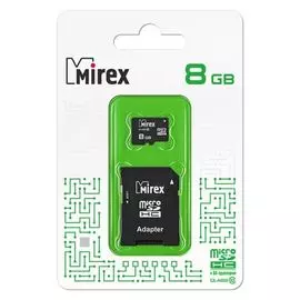 Карта памяти MicroSDHC 8GB Mirex 13613-AD10SD08 Class 10 (SD адаптер)