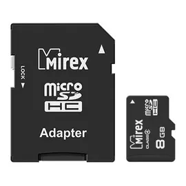 Карта памяти 8GB Mirex 13613-ADTMSD08 microSDHC Class 4 (SD адаптер)
