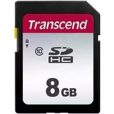 Карта памяти 8GB Transcend TS8GSDC300S SDHC, UHS-I Class U1, 95Мб/с/45Мб/с