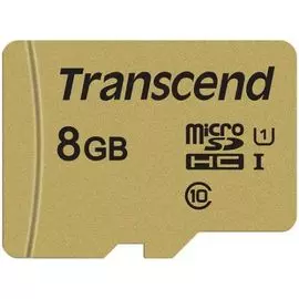 Карта памяти 8GB Transcend TS8GUSD500S microSDHC Class 10 U1 500S + адаптер, MLC