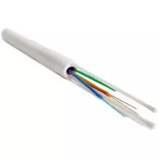 Кабель волоконно-оптический Hyperline FO-DPE-IN-9S-8-LSZH-WH 9/125 (SMF-28) одномодовый, 8 волокон, плотное буферное покрытие (tight buffer), для внут
