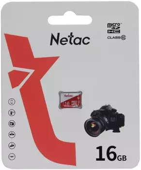 Карта памяти MicroSDHC 16GB Netac NT02P500ECO-016G-S P500 Eco Class 10 без адаптера