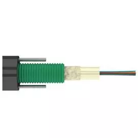 Кабель волоконно-оптический 50/125, 4 волокна Lanmaster LAN-OFC-GYXTW04M21 бронированный стал. лентой, GYXTW, PE, внешний,OM2