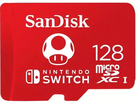 Карта памяти MicroSDXC 128GB SanDisk SDSQXAO-128G-GN3ZN Class 10 UHS-I A1 C10 V30 U3 for Nintendo Sw