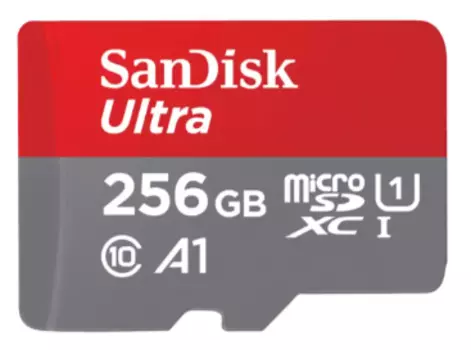 Карта памяти 256GB SanDisk SDSQUAC-256G-GN6MN Ultra microSDXC A1 C10 U1 UHS-I 150MB/S, без адаптера