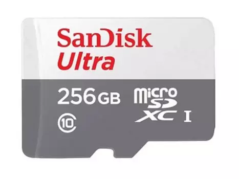 Карта памяти 256GB SanDisk SDSQUNR-256G-GN3MN Ultra microSDXC C10 U1 UHS-I 100MB/S, без адаптера